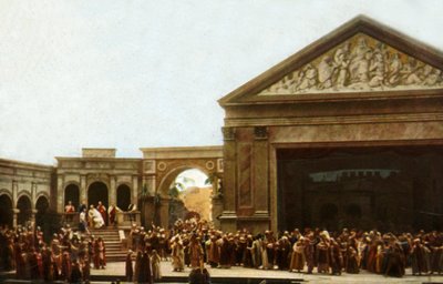 Players on Stage in the Oberammergau Passion Play by Henry Traut