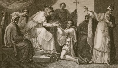 Submission of John, engraved by Delatre, illustration from David Hume