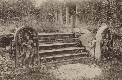 Ruined Cities of Ceylon: Moonstone, Guardstones, and Steps by Henry W. Cave