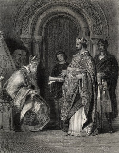 Henry II presenting the Pope