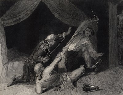 The Capture of Lord Edward Fitzgerald for High Treason, engraved by J. Rogers by Henry Warren