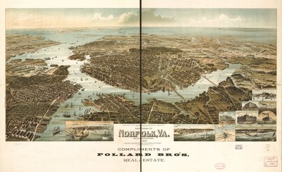 Panorama of Norfolk and Surroundings 1892 by Henry Wellge