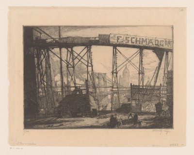 View of New York from a Workshop by Henry Wilfrid Deville (signed by artist)