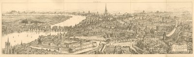 A view of London in the time of King Henry VIII by Henry William Brewer
