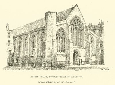 Austin Friars, London, Present Condition by Henry William Brewer