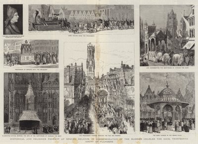 Historical and Religious Pageant at Bruges, Belgium, in Commemoration of the Blessed Charles the Good, Thirteenth Count of Flanders by Henry William Brewer