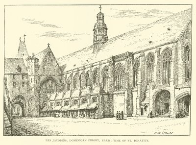 Les Jacobins, Dominican Priory, Paris, time of St Ignatius by Henry William Brewer