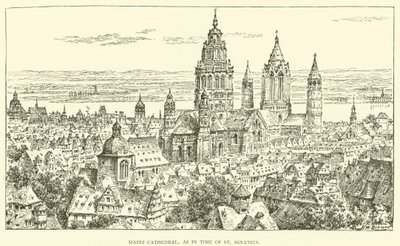 Mainz Cathedral, as in time of St Ignatius by Henry William Brewer
