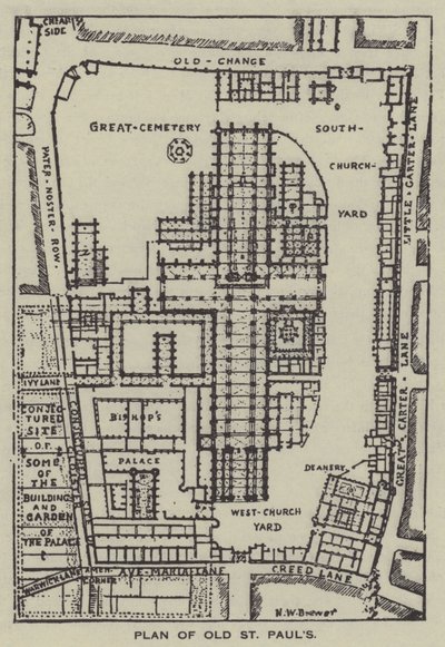 Plan of Old St Paul