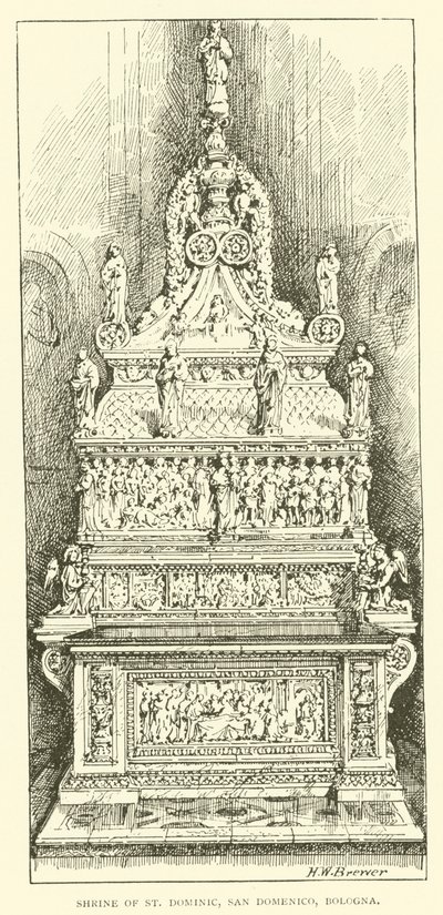 Shrine of St Dominic, San Domenico, Bologna by Henry William Brewer