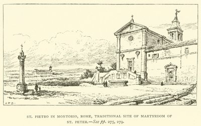 St Pietro in Montorio, Rome, Traditional Site of Martyrdom of St Peter by Henry William Brewer
