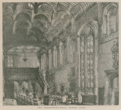 The Banqueting Hall, Crosby Hall, London by Henry William Brewer
