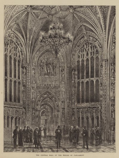 The Central Hall of the Houses of Parliament by Henry William Brewer