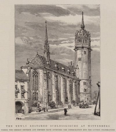 The Newly Restored Schlosskirche at Wittenberg by Henry William Brewer