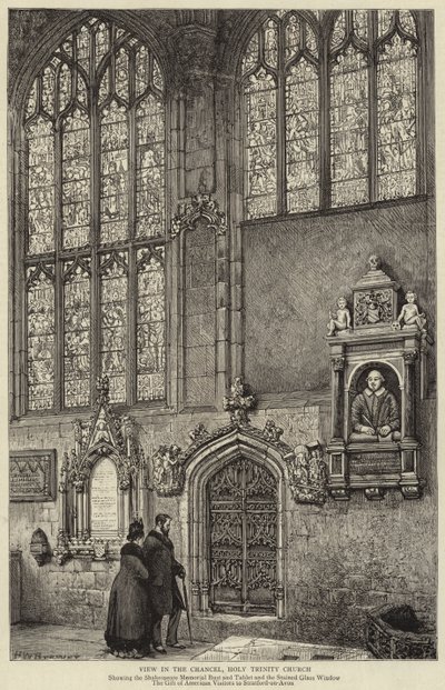 View in the Chancel, Holy Trinity Church by Henry William Brewer
