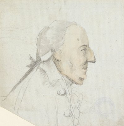 A Man with a Large Nose: Profile Facing Right, Head and Shoulders by Henry William Bunbury