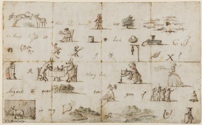 Pictogram letter by Henry William Bunbury