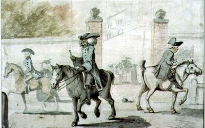 Scene at the Entrance Gate of an Oxford College by Henry William Bunbury