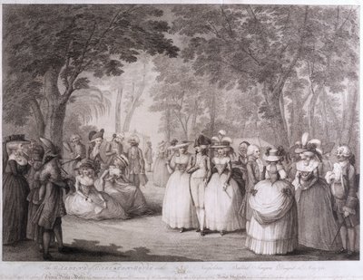 The Gardens of Carlton House with Neapolitan Ballad Singers, engraved by William Dickinson, 1784 by Henry William Bunbury