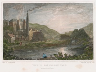 Blast furnaces for production of iron at Coalbrookdale, Shropshire by Henry Winsor Bond