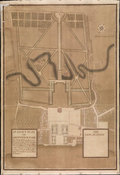 An Exact Plan of Greenwich Park (c.1700) by Henry Wise
