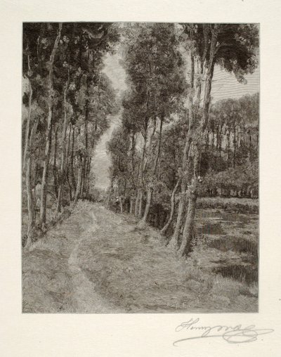 A Path to Longpre (French Landscape) by Henry Wolf