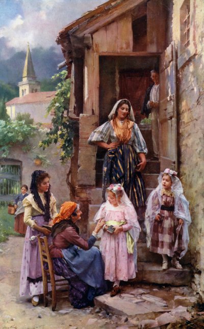 First Communion Day by Henry Woods