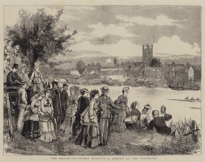 The Henley-on-Thames Regatta, a Sketch by the Riverside by Henry Woods