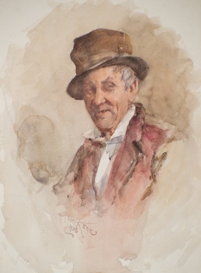 Portrait of a Man in a Top Hat by Henry Wright Kerr