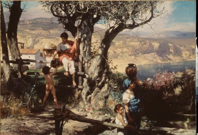 Ancient Rome. In a Village by Henryk Siemieradzki