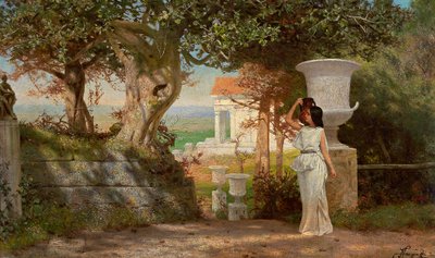 Water Carrier in an Antique Landscape with Olive Trees by Henryk Siemiradzki