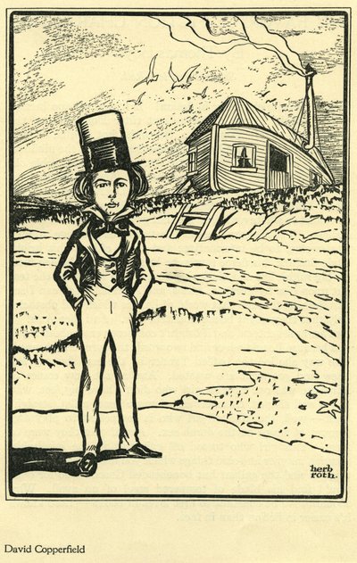 David Copperfield, from My Favorite Fiction Character by Thomas Boyd, in The Bookman by Herb Roth