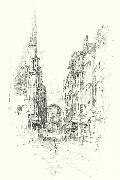 Butcher Row, London by Herbert (after) Railton