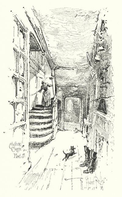 Cheshire Cheese, Fleet Street, London by Herbert (after) Railton