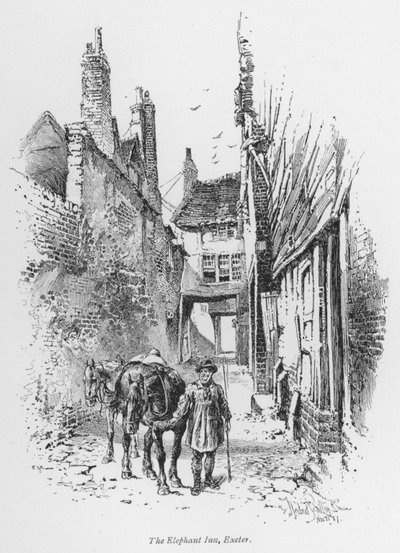 Coaching: The Elephant Inn, Exeter by Herbert (after) Railton