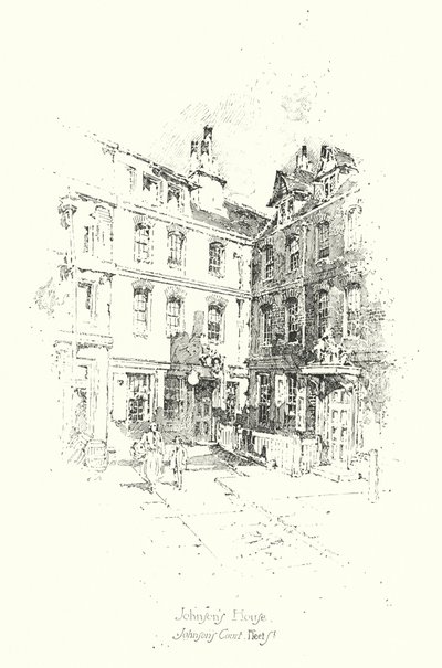 Dr Johnson’s House, Johnson’s Court, Fleet Street, London by Herbert (after) Railton