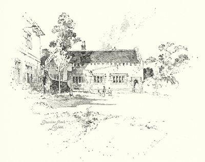 Grammar School, Lichfield, Where Dr Johnson Went to School by Herbert (after) Railton