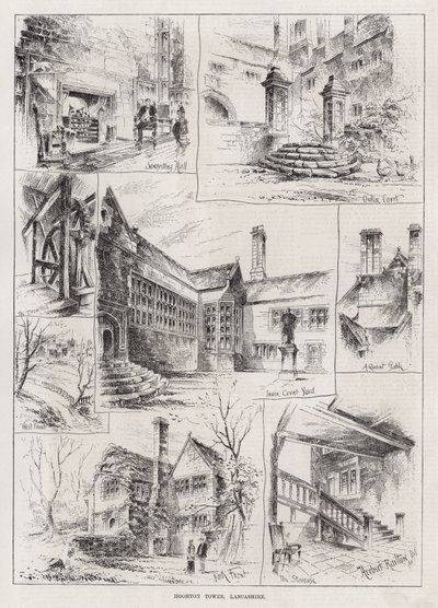 Hoghton Tower, Lancashire by Herbert (after) Railton