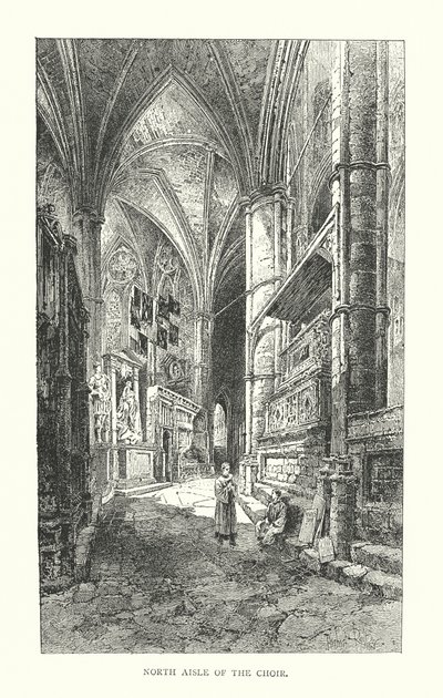 North Aisle of the Choir by Herbert (after) Railton