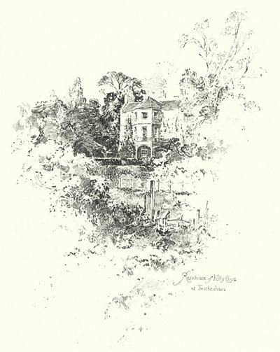 Residence of Kitty Clive, Twickenham, London by Herbert (after) Railton