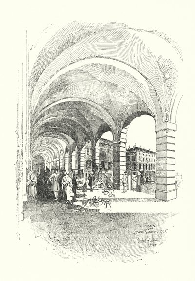 The Piazza, Covent Garden, London by Herbert (after) Railton