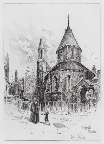 The Temple Church by Herbert (after) Railton