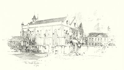 The Temple Church, London, in 1761 by Herbert (after) Railton