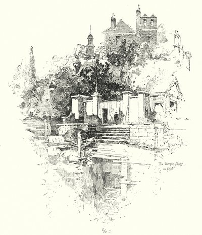The Temple Stairs, London, in 1790 by Herbert (after) Railton