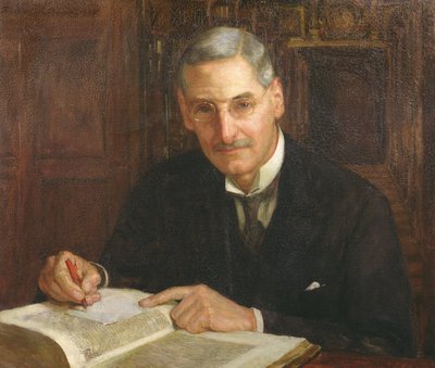 Portrait of Percy Stafford Allen, President of Corpus Christi College, Oxford and Erasmian Scholar by Herbert Arnould Olivier