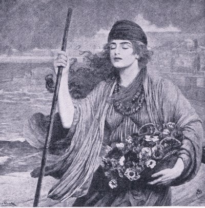 Nydia the Blind Girl of Pompeii (illustration from The World