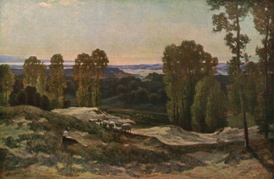 A Pasturage among the Dunes, Pas de Calais, France by Herbert Hughes Stanton