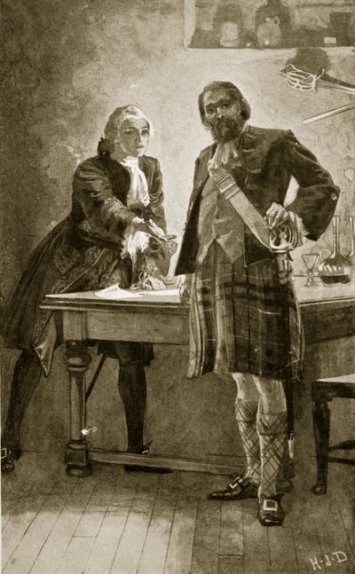 Prince Charles appeals to Cameron of Lochiel, illustration from 