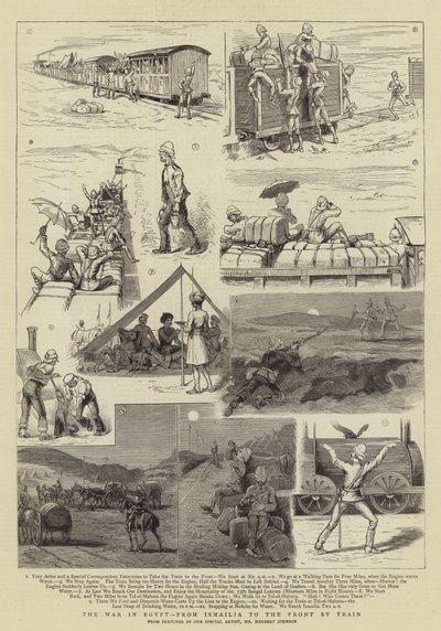 The War in Egypt, from Ismailia to the Front by Train by Herbert Johnson