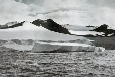 A Berg Calving from a Glacier at Cape Crozier by Herbert Ponting